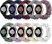 EverAct Nylon Band Compatible with Samsung Galaxy Watch 7/FE/6/5pro/5/4/3/Active 2 Band 40mm 44m, 20mm Quick Release Scrunchie Strap Stretchy Cute Elastic Replacement Fabric Band Women (10-Pack)