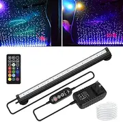 Abeststudio LED Aquarium Light with Air Bubble Hole, 5050 RGB LED Fish Tank Light with 13 Colors and 4 Modes, IP68 Waterproof LED Aquarium Lights (88cm (for 90-100cm Tank))
