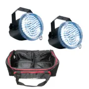 2x Eliminator Lighting Big Shot LED EP LED strobes w/ Carry Bag