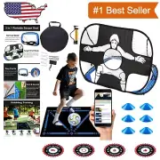 Kids’ Portable Soccer Goal with Cones & Training Mat - Perfect for Outdoor Fun