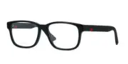 NEW Authentic GUCCI EyeGlasses Mens Shiny Black Matte Rubber Frame GG0011O 001