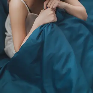 Life素色系列-蔚藍 枕套乙個 100%精梳棉(60支) 台灣製 棉床本舖