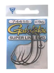 Gamakatsu Superline EWG Worm Hooks 5/0 Qty 4