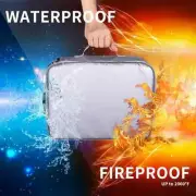 Fireproof Document Bag Safety Organizer Zipper Pouch Multi-Layer Storage Box