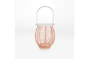 Rayell Lantern Lena Peach Decorative Light Candle Holder Home Decor 13x15x13cm