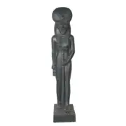 Rare Antique Ancient Egyptian Goddess Sekhmet Standing Black Pharaoh Statue