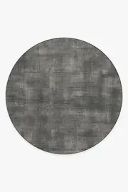 245' Round | Machine Washable Runner Rug | Kid & Pet Friendly | Indoor Rug | Sudaria Solid Greyscale Rug | Ruggable
