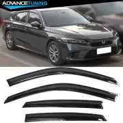 For 22-25 Honda Civic Sedan 4DR Acrylic Mugen Style Window Visor Sun Rain Guards (for: Honda Civic)