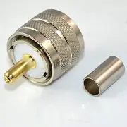 UHF Male PL-259 Plug Crimp for RG58 RG142 RG400 RFC195 RF Coax Connector Adapte