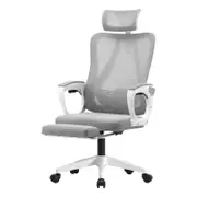 Oikiture Mesh Office Chair Footrest White