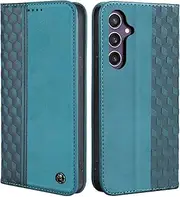 [CXTcase] Case for Samsung Galaxy S24 FE, Shockproof PU Leather Flip Folio Cover with Card Slots, Magnetic Wallet Case for Samsung Galaxy S24 FE, Green