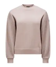 Moncler Logo Patch Panelled Sweatshirt XS,M light pink