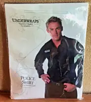 Underwraps Superior Quality Men's Police Shirt Halloween Costume One Size NIP