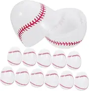 KOMBIUDA 12Pcs Baseball Printed Fillable Eggs Plastic Eggs for Basket Stuffers Designs for Party Favors and Home Decor