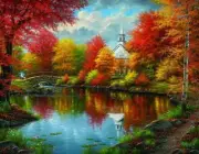 Chart Needlework DIY - Counted Cross Stitch Patterns - Autumn Peaceful