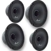 2 Pair Audiopipe 6 Bullet Mid Bass Loud Speaker 1000W 8 ohms 1.5 VC Black