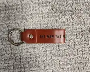 New! Faux Leather Keychain " The Man, The Myth, The Legend"