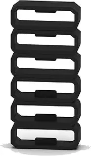 6-Pack Band Keepers Compatible with Garmin Vivosport/Vivosmart HR HR+/Approach X10 X40/Vioactive 4s/Vivomove 3s/Venu 2s Bands Silicone Fastener Rings Security Loop/Holder/Retainer