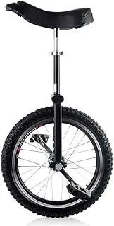16"/18" Wheel Kid's Unicycle for 9-15 Year Old Child/Boys/Girls, Large 20"/24" Adult's Unicycle for Men/Women/Big Kids, Best Birthday Gift, Black (Color : Black, Size : 20") Durable TDF