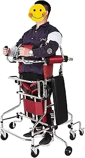 Walkers for Seniors, Portable Multi-Functional Lower Limb Training stangding Walker, 8 Wheels Hemiplegia Rehabilitation Standing Frame, for Women, Men Applicable Height 59~71inch(Men,Without handbrak