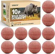 10 Pack Wild Hog Scram All Natural Wild Pigs, Feral Hogs and Javelina Repellent for Farm, Garden, Yard, Lawn, Backyard, Trees.