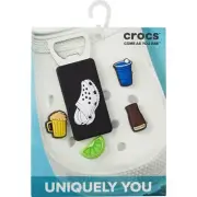 Crocs Jibbitz Cheers 5 Pk Shoe Charms Bottle Opener, Beer, Lime, Drinking Cup