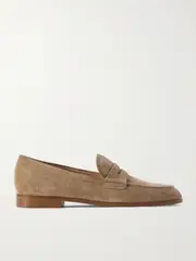 [Gianvito Rossi] Gianvito Rossi - Georgie Suede Loafers - Camel - IT38 IT 38 Brown