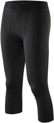 Men'S 3/4 Compression Pants Men Sport Base Layer Fitness Leggings Athletic Func