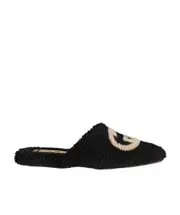 Interlocking-G textured slippers UK6.5,UK5.5,UK8.5 Black