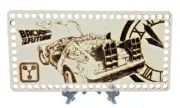 Laser Engraved Back To The Future wood art - DeLorean - Fan Artwork -