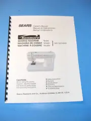 Kenmore 385.12314990 Sewing Machine Instruction Manual - Printed