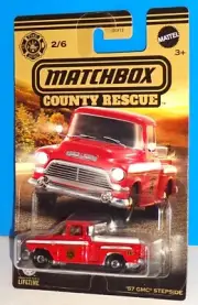 2023 Matchbox County Rescue Series 2/6 '57 GMC Stepside P/U Red