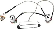 LALADEFIEE 1 Set Electric Guitar Pickup Replacement Guitar Wiring Harness with Control Knobs for Easy Installation and Long Term Use