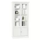 Showcase Cupboard Glass Cabinet White Matt Art Povera Classic Cupboard