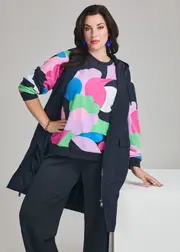 [Virtuelle] Taking Shape Cotton Floral Refresh Sweatshirt Size 10 in Print - Plus Size Women's Clothing Print