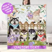 Alaskan Malamute Quilt Dog Bedding Personalized Bed Gift Many Designs NWT