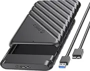 ORICO 2.5 inch Hard Drive Enclosure USB 3.0 to SATA III for 7mm and 9.5mm SATA HDD SSD Tool Free [UASP Supported] Black (25PW1-U3)