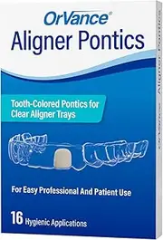 Aligner Pontics | Temporary Tooth Replacement for Aligner Trays and Retainers During Orthodontic Treatment (16 Count)