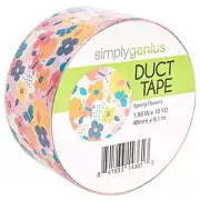 Pattern Duct Tape - Craft Supplies, Single Roll 1.8 in x 10 yards, Spring Flower