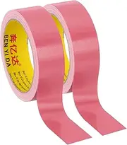 uxcell 1.2"x0.01" Bookbinding Tape, 22 Yard Total 2 Roll Cloth Bookbinding Repair Tape Book Binding Tape Self Adhesive for Repairing Old Books, Pink