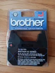 2 Pack- Brother 1230 Black Correctable 1030 Film Ribbons Sealed Typewriter