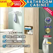 Slim Cabinet Tall Cupboard Kitchen Pantry Laundry Storage Cupboard Wooden Rack