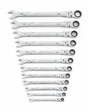 Gearwrench 86229 - F/Head Uni Ratchet Wrench Set 12 Piece Met