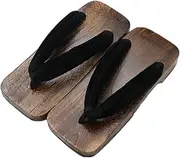 [Cutey May] Japanese Shoes Geta for Men Square Wooden Clogs with Tabi Socks