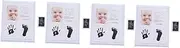 ifundom 4pcs Inkless Print Footprint Handprint Frame Milestone Photo Frame Newborn