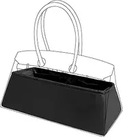 DGAZ Purse Organizer Silky Smooth For Shoulder Kelly/Birkin/Hac Bags,Silk,Luxury Handbag Tote in Bag Shapers, Women(Shoulder Birkin,Black)