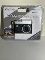 New Vivitar Keychain Digital Camera Black Micro SD Slot Prime Lens Miniature