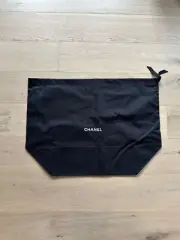 BRAND NEW MINT Authentic Chanel XXL Black Ribbon Drawstring Dust Bag 29.5” x 21”