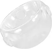 iplusmile 1Pc Creative Dry Ice Salad Bowl Artistic Food Holder for Salads Fruits Elegant Transparent Tableware for Parties Casual Gatherings High Borosilicate Material