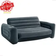 Pull-Out Inflatable Bed Sofa, Convertible Air Mattress for Guests or Travel